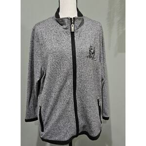 Vintage Koret‎ Woman's 1X Heathered Gray Full Zip Jacket